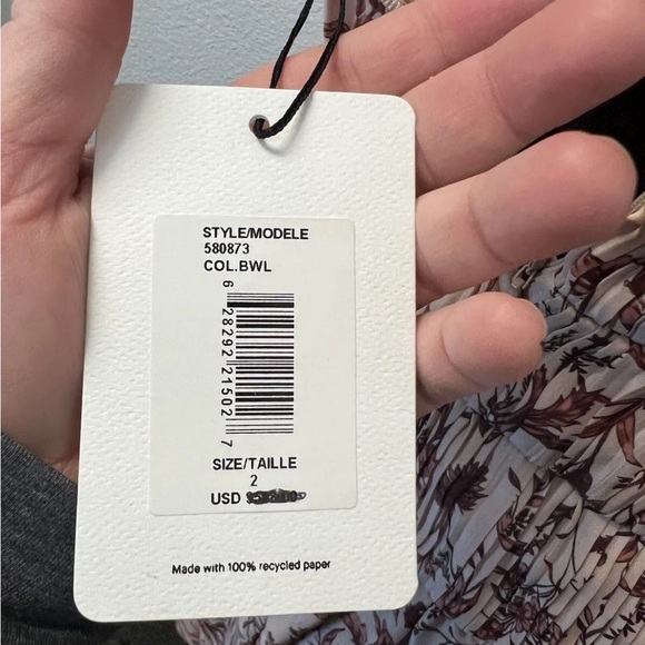 Amur Filipa Dress Size 2 New With Tags Blush Wildflowers MIDI Length Spring - Picture 8 of 15